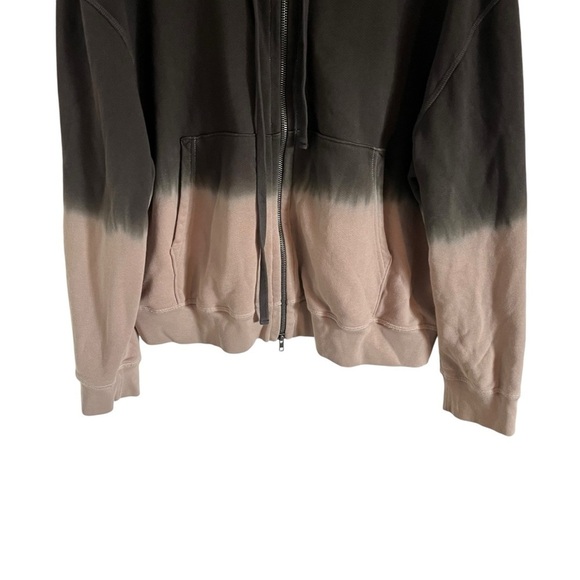 ATM Anthony Thomas Melillo Dip Dye Hoodie Full Zip Sweatshirt - Picture 5 of 10